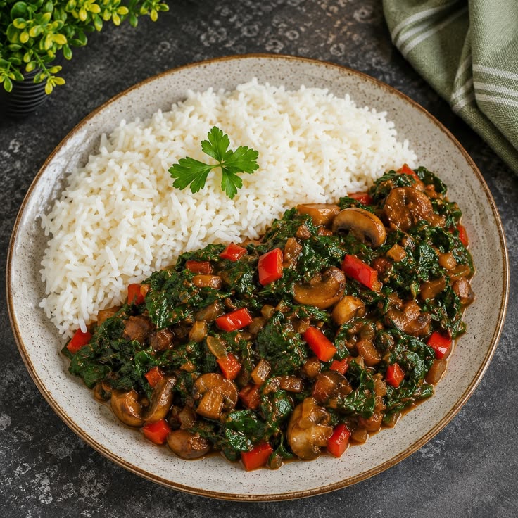 Nigerian vegetable stew 