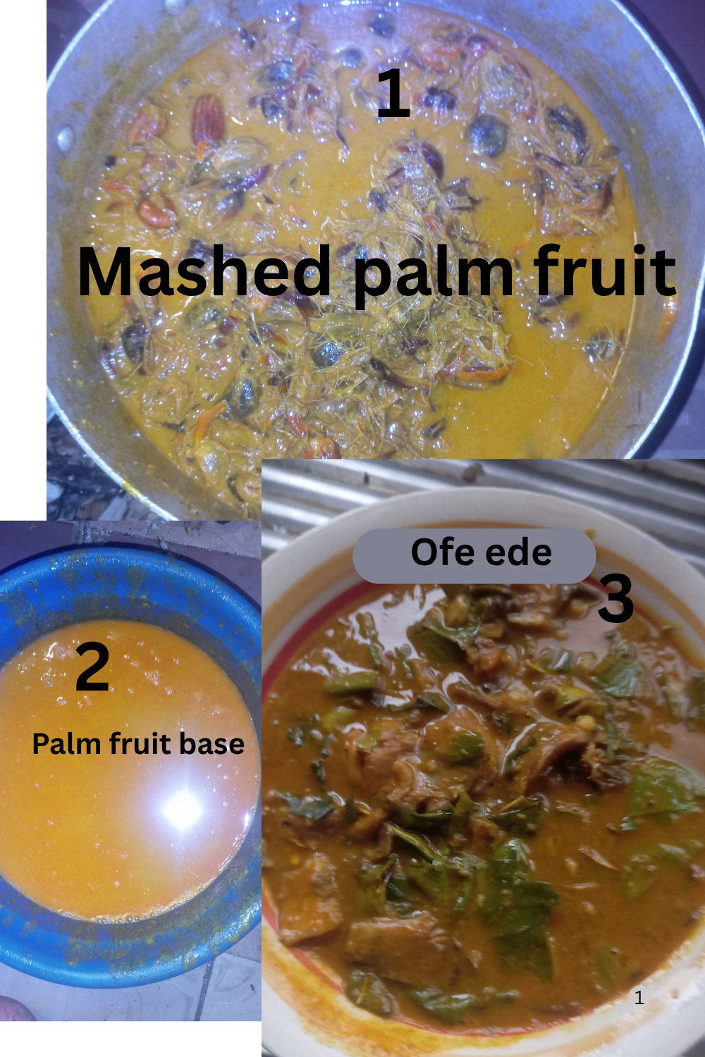 How to cook ofe ede with palm fruit and ogiri