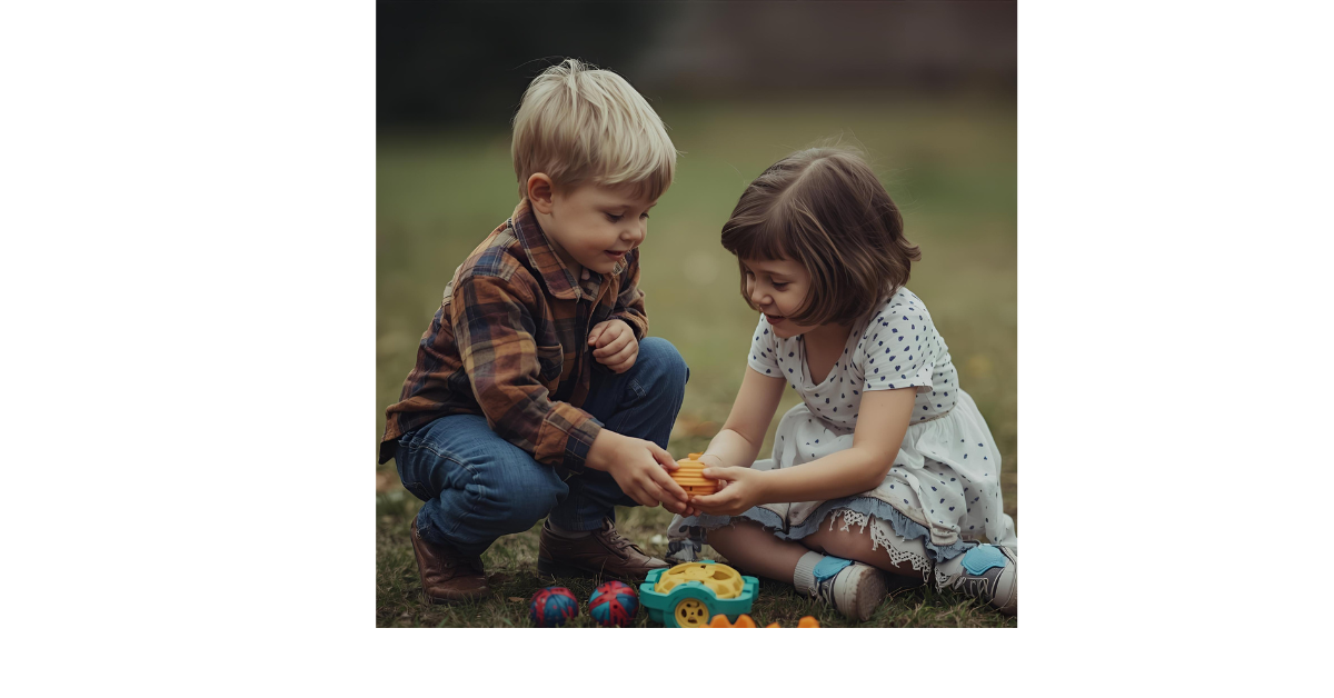 Two children playing 