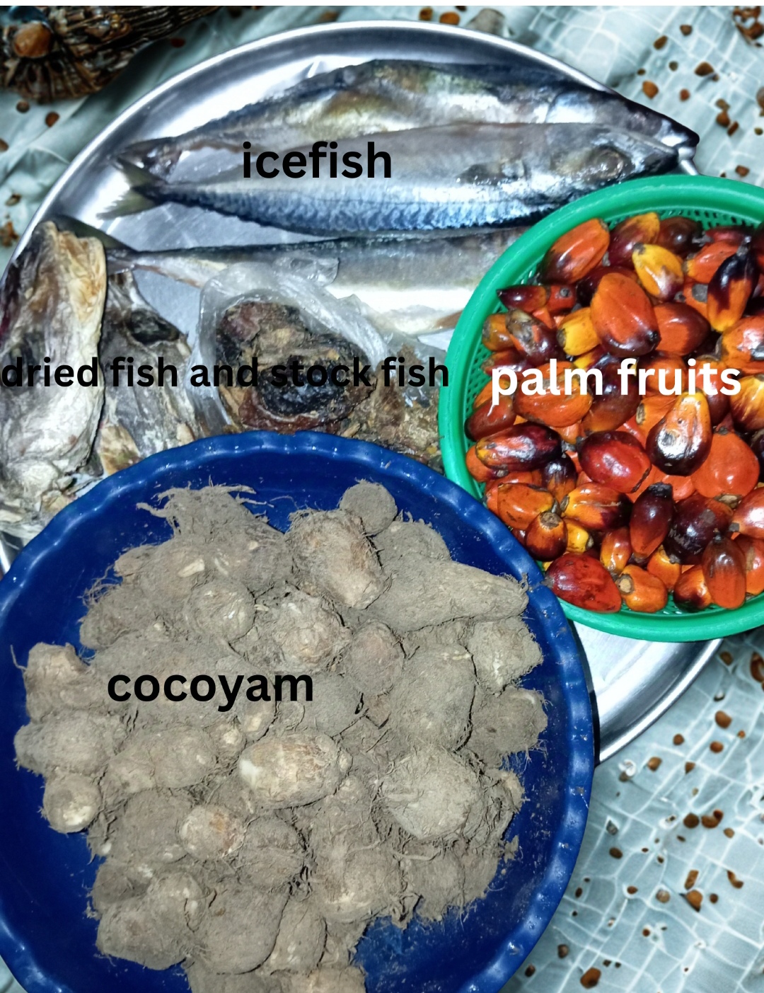 major ingredients for cooking ofe ede