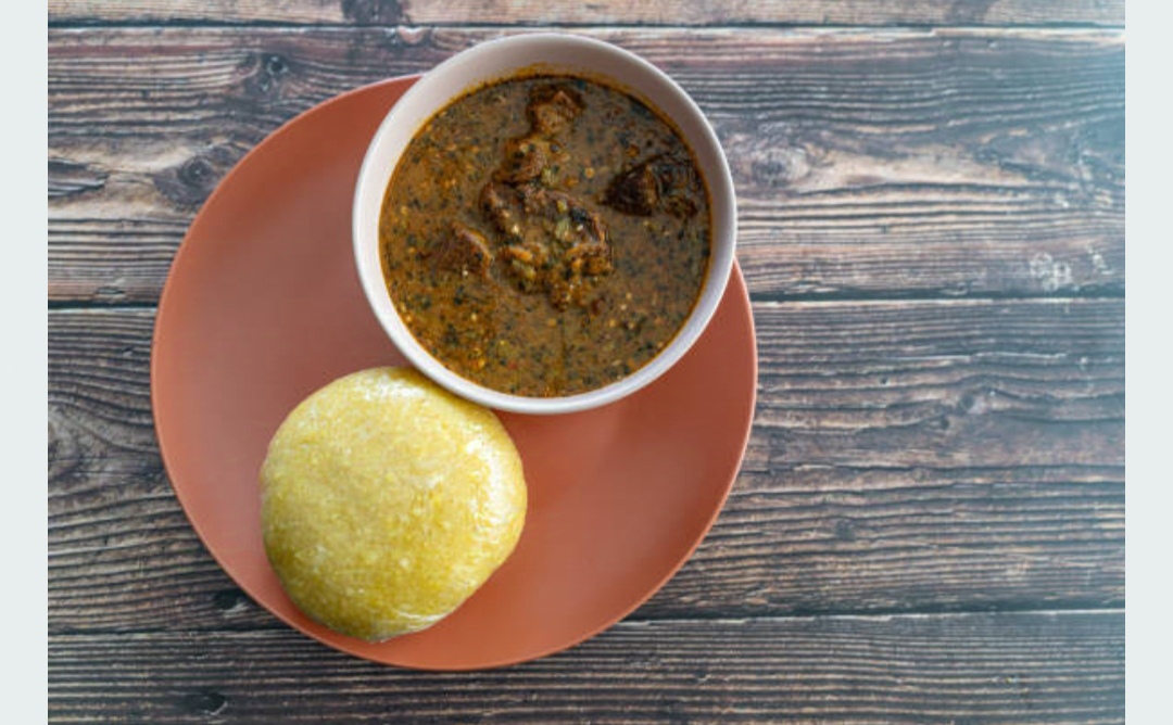 A-plate-of-ogbono-and-okra-soup-with-swallow