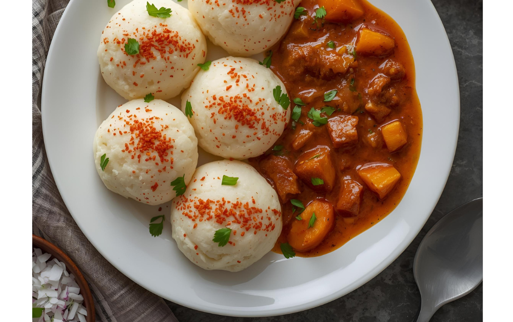 : Northern-Nigerian-masa-served-with-suya-pepper-a-soft-and-cheap-low-budget-Nigerian-meal. 
