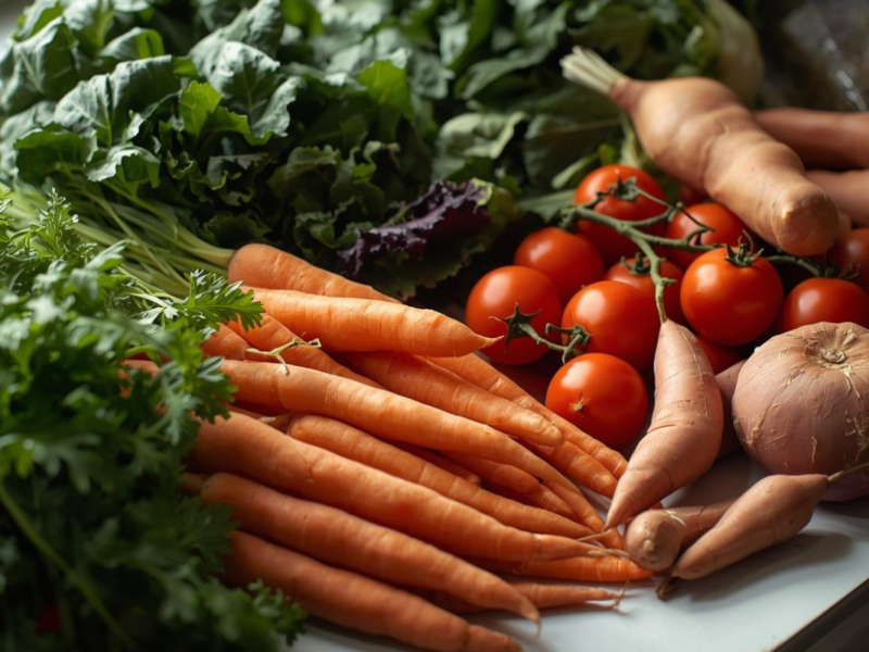 Healthy vegetables for a naturally glowing skin