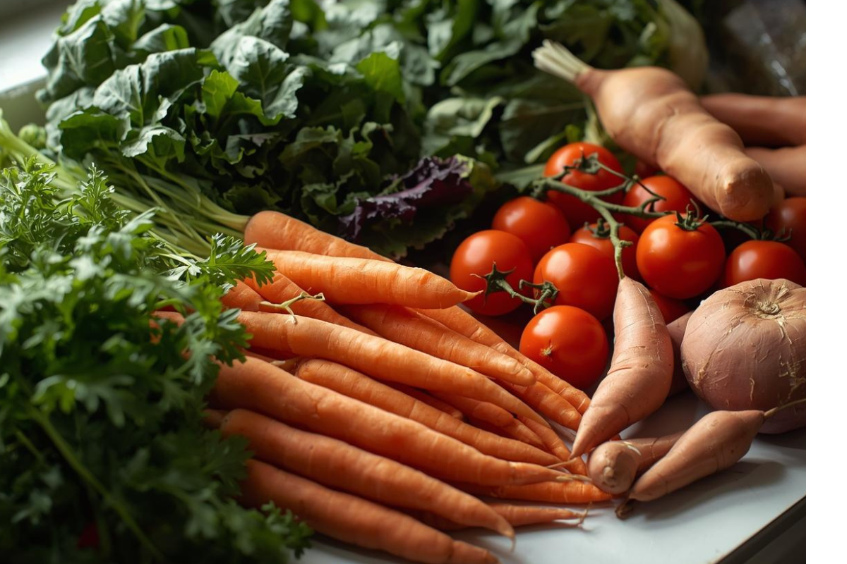 Healthy vegetables for a naturally glowing skin