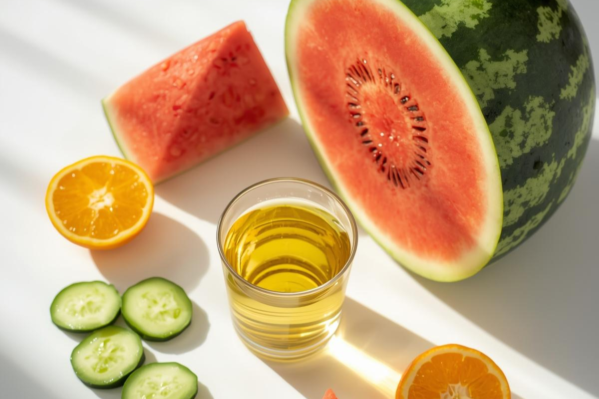 Cucumber and watermelon for a naturally glowing skin 