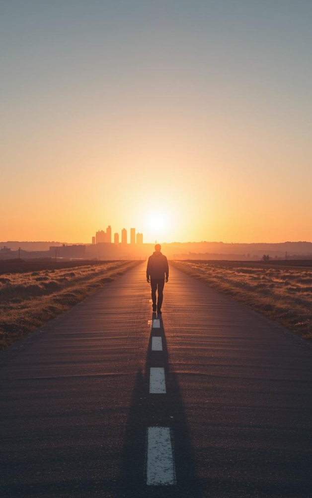 A man walking and meditating, for can meditation make you rich?