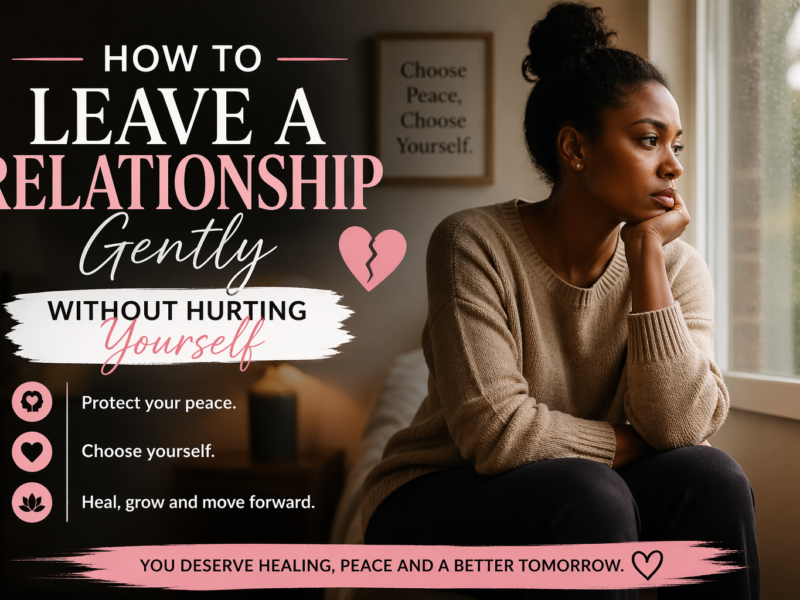 How to leave a relationship gently without hurting yourself, thoughtful woman sitting by a window in a calm, reflective mood