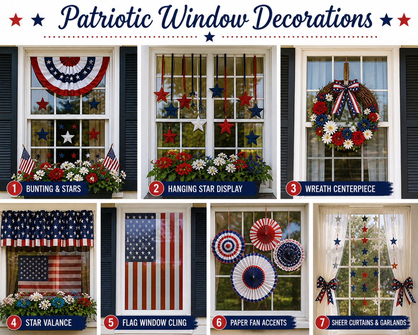 Window decor in DIY memorial day decor
