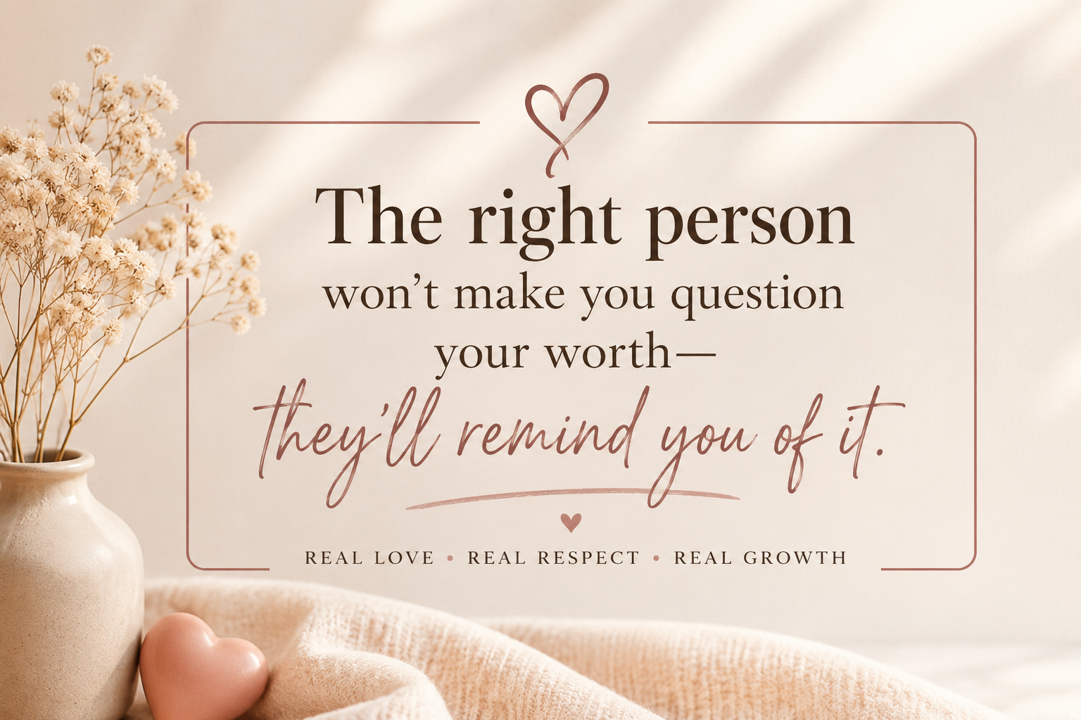 Image suggestion: A simple, elegant background with a heartfelt relationship quote.