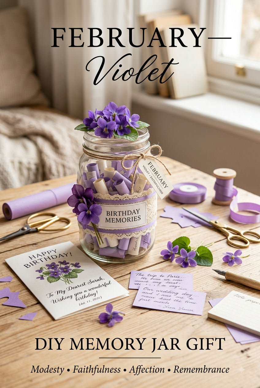 February DIY birthday flower