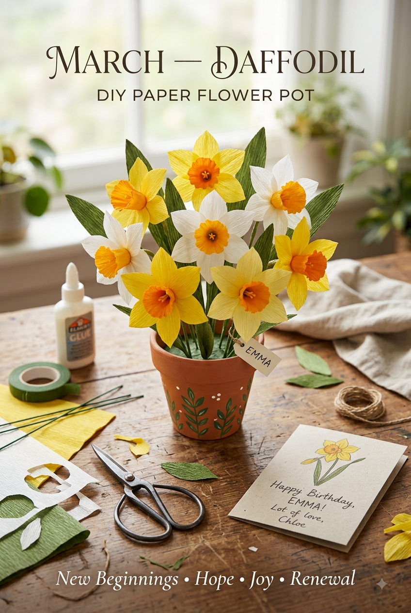 March DIY birthday flower gift