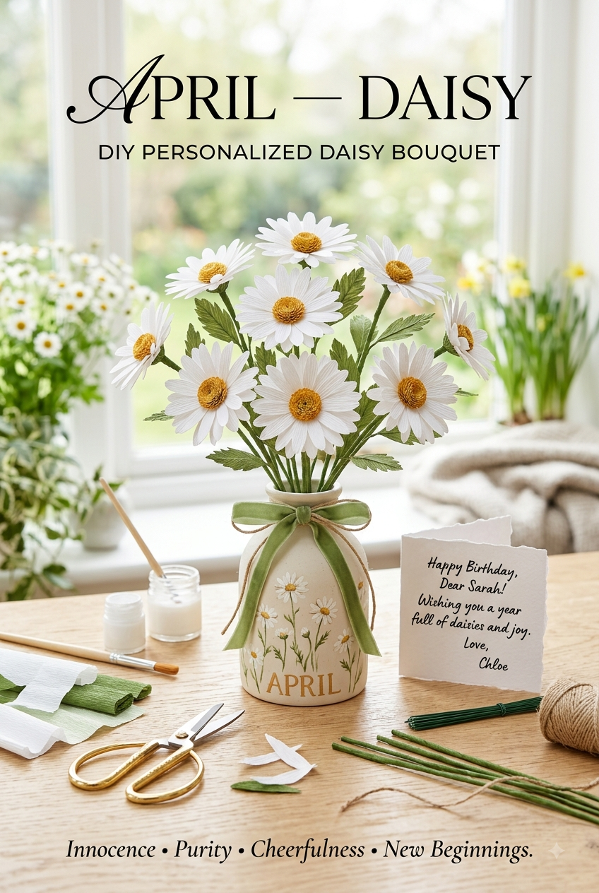 April DIY birthday flower gift