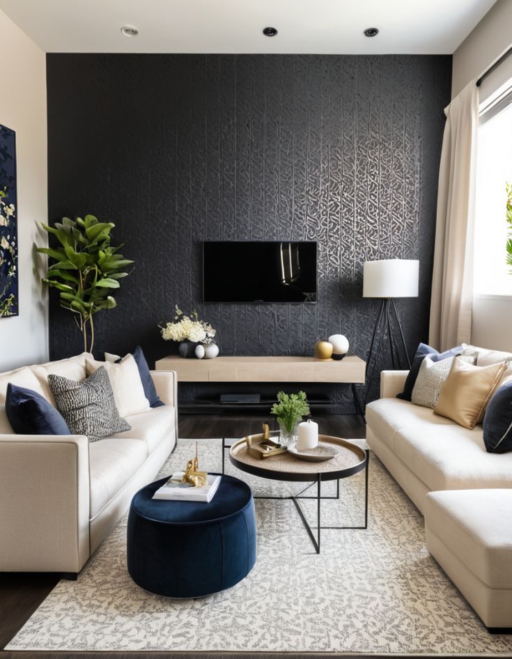 Black accent wall ideas