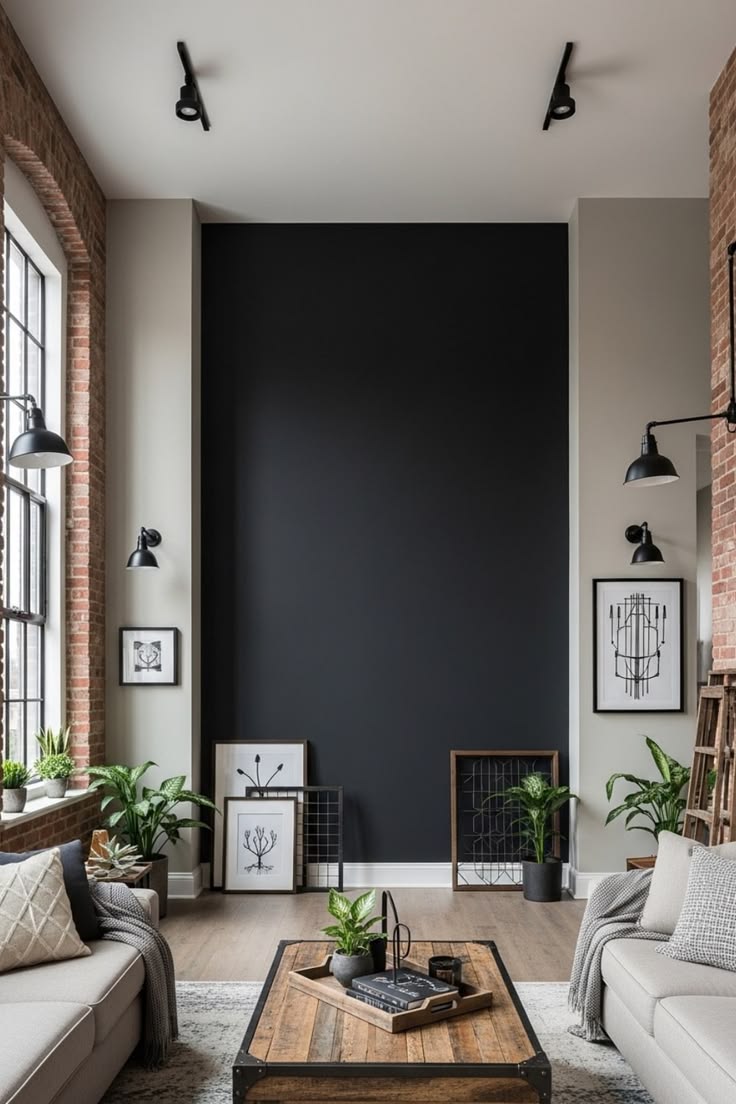 Black accent wall ideas