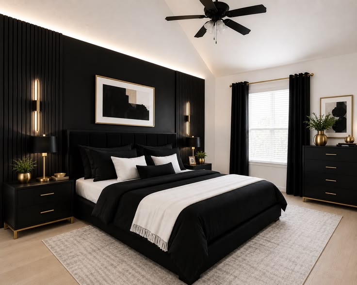 Black accent wall ideas