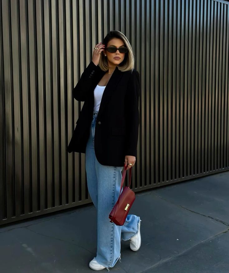 Over size blazer with trouser