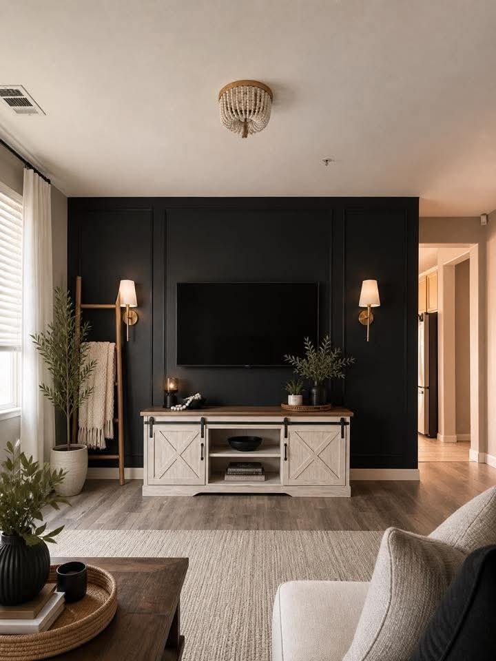 Black accent wall ideas