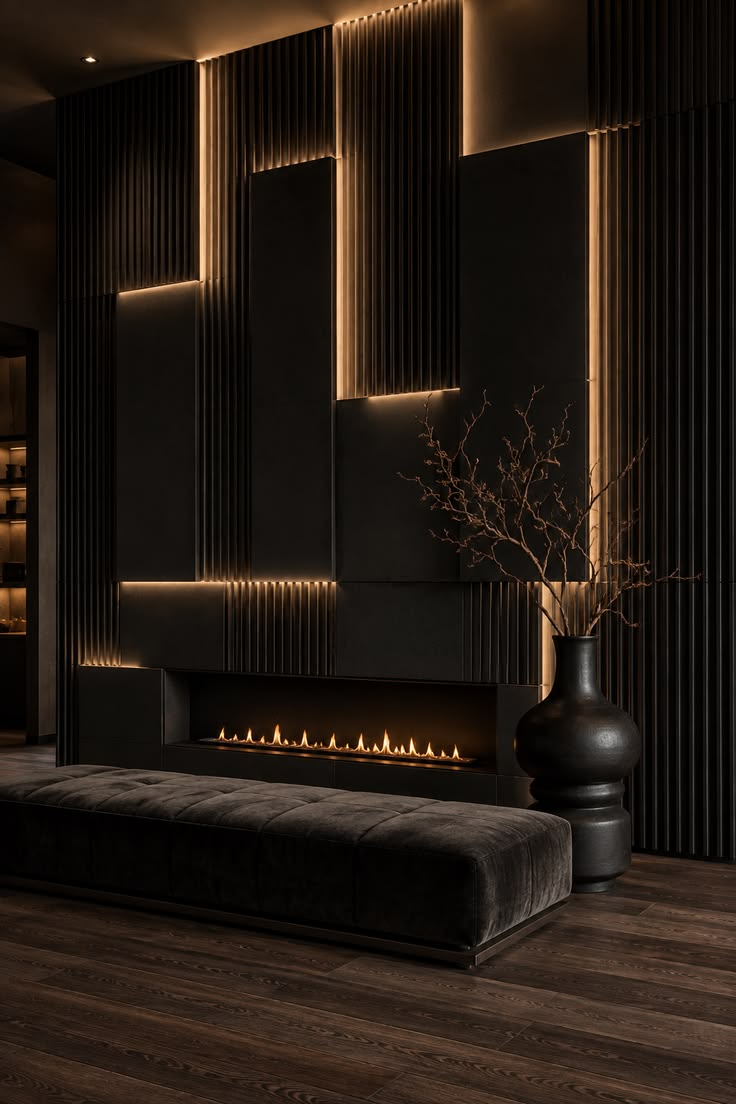 Black accent wall ideas