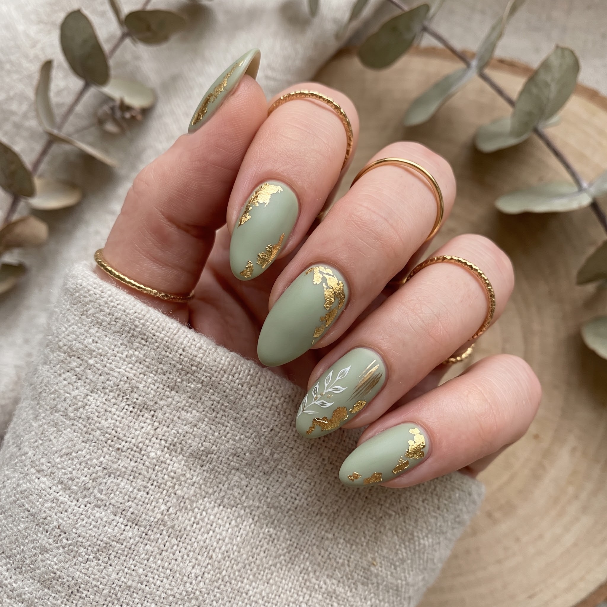 Thanksgiving Wedding Nails 
