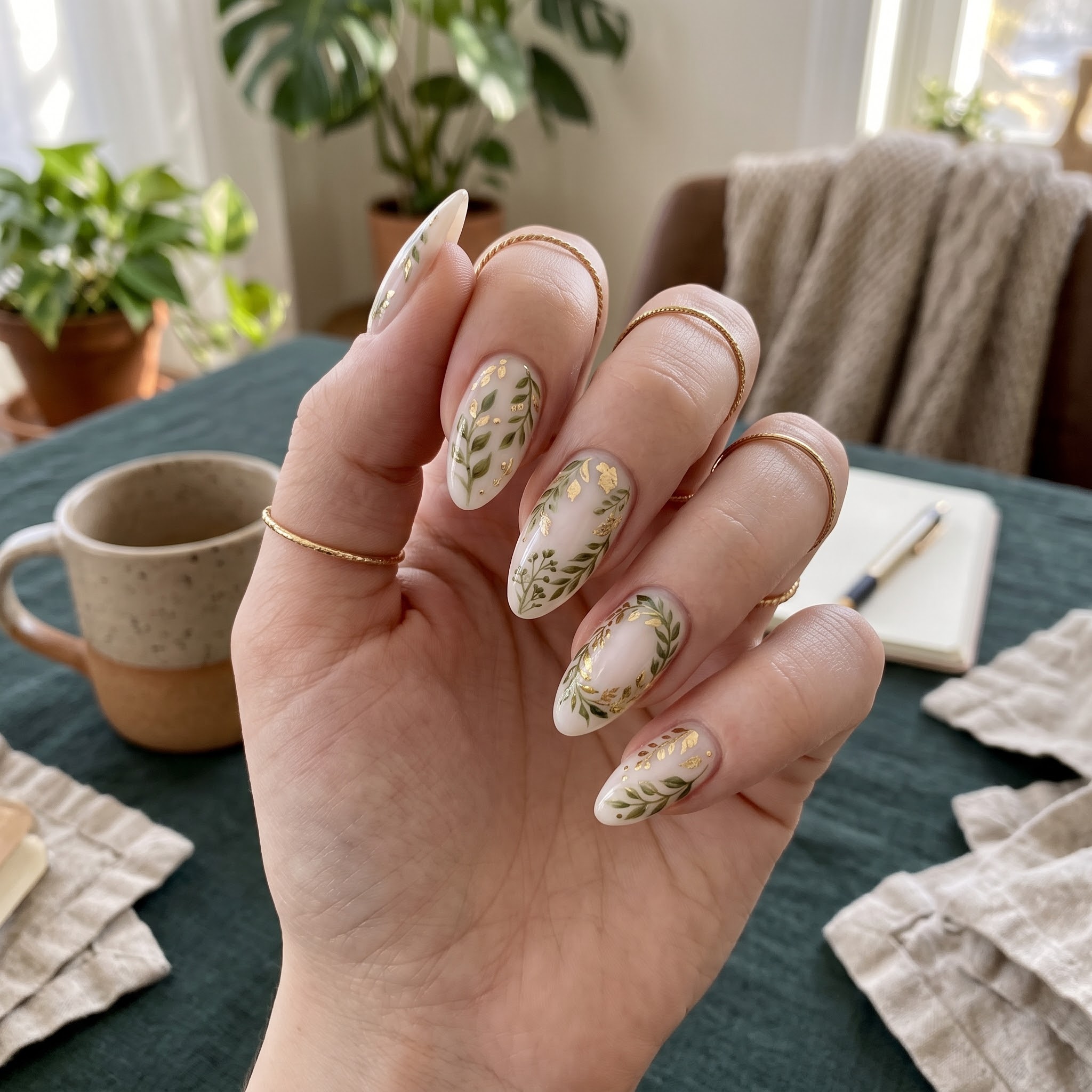 Thanksgiving Wedding Nails 