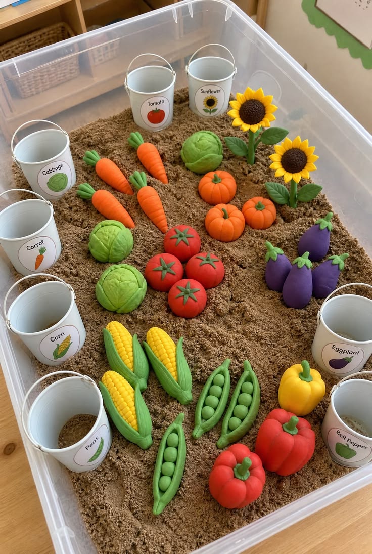 kinetic sand sensory bin