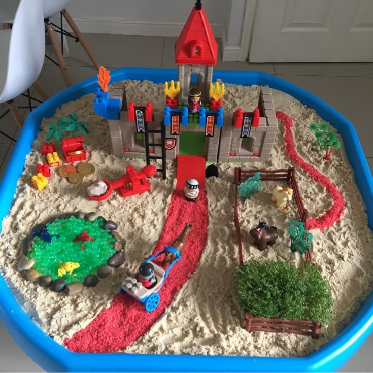 kinetic sand sensory bin ideas