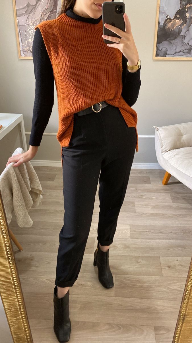 Chic Black-and-Orange Looks