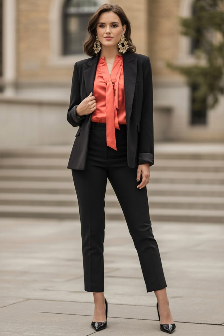 Chic Black-and-Orange Looks