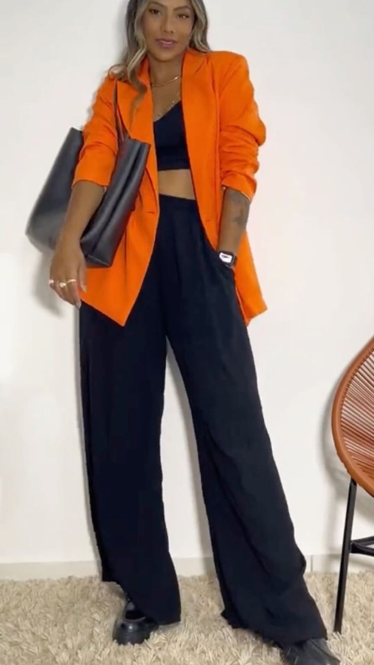 Chic Black-and-Orange Looks